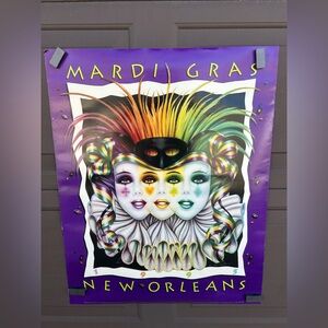 Mardi Gras New Orleans Menagerie 1995 Poster Vintage Original Andrea Mistretta